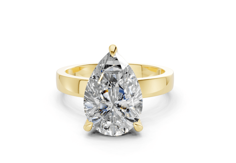 Aspen Diamond Solitaire Pear Cut 3mm Engagement Ring