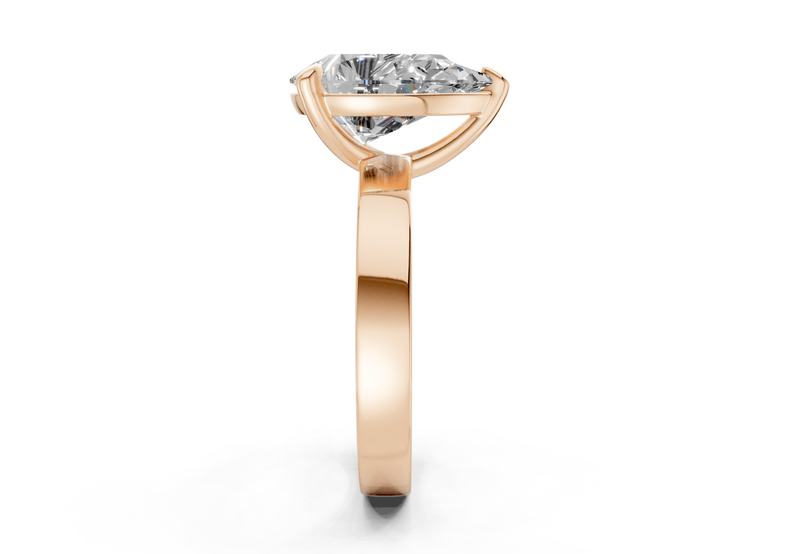 Aspen Diamond Solitaire Pear Cut 3mm Engagement Ring - Ring Premier