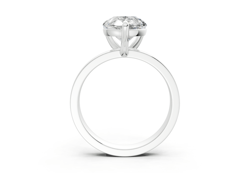 Aspen Diamond Solitaire Pear Cut 3mm Engagement Ring - Ring Premier