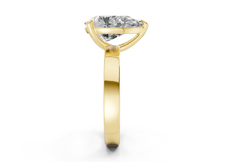 Aspen Diamond Solitaire Pear Cut 3mm Engagement Ring - Ring Premier