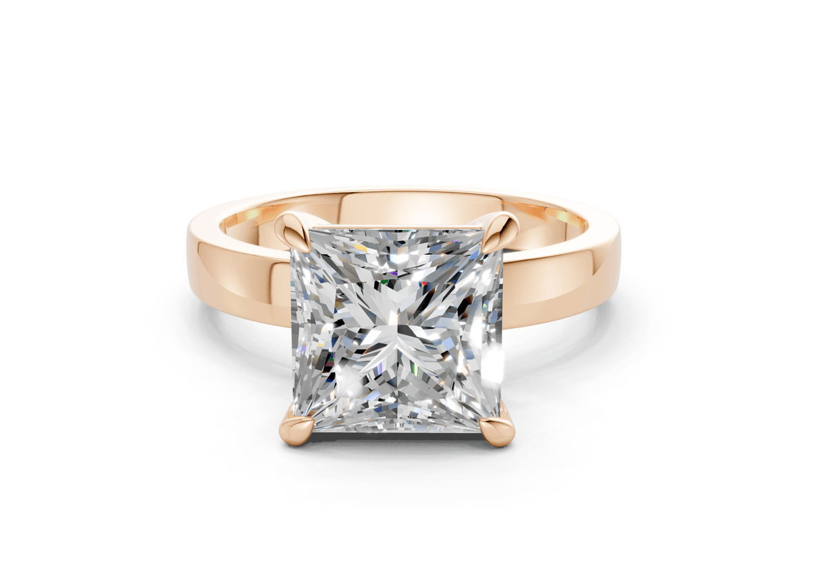 Aspen Diamond Solitaire Princess Cut 3mm Engagement Ring