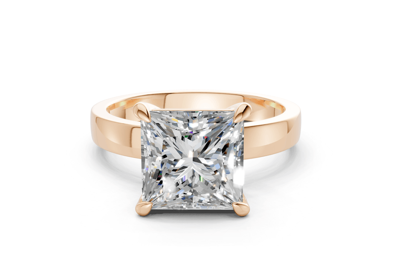Aspen Diamond Solitaire Princess Cut 3mm Engagement Ring - Ring Premier