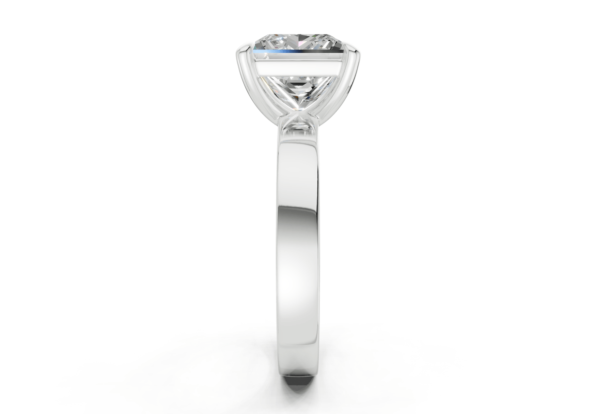 Aspen Diamond Solitaire Princess Cut 3mm Engagement Ring