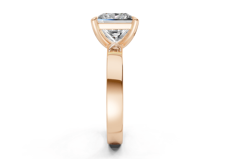 Aspen Diamond Solitaire Princess Cut 3mm Engagement Ring - Ring Premier
