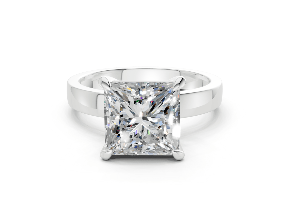 Aspen Diamond Solitaire Princess Cut 3mm Engagement Ring