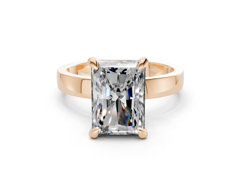 Aspen Diamond Solitaire Radiant Cut 3mm Engagement Ring - Ring Premier