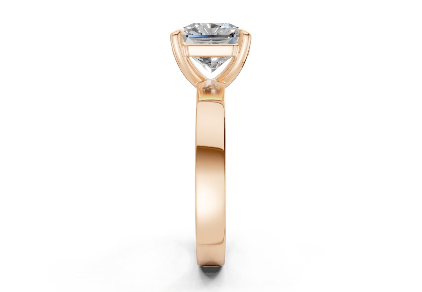Aspen Diamond Solitaire Radiant Squareuare Cut 3mm Engagement Ring
