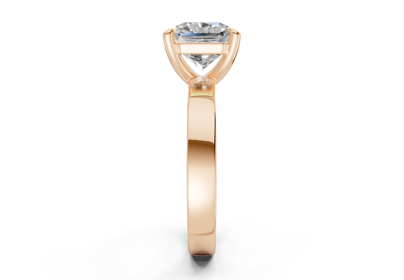 Aspen Diamond Solitaire Radiant Squareuare Cut 3mm Engagement Ring - Ring Premier