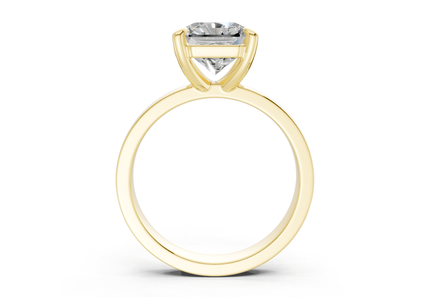 Aspen Diamond Solitaire Radiant Squareuare Cut 3mm Engagement Ring - Ring Premier