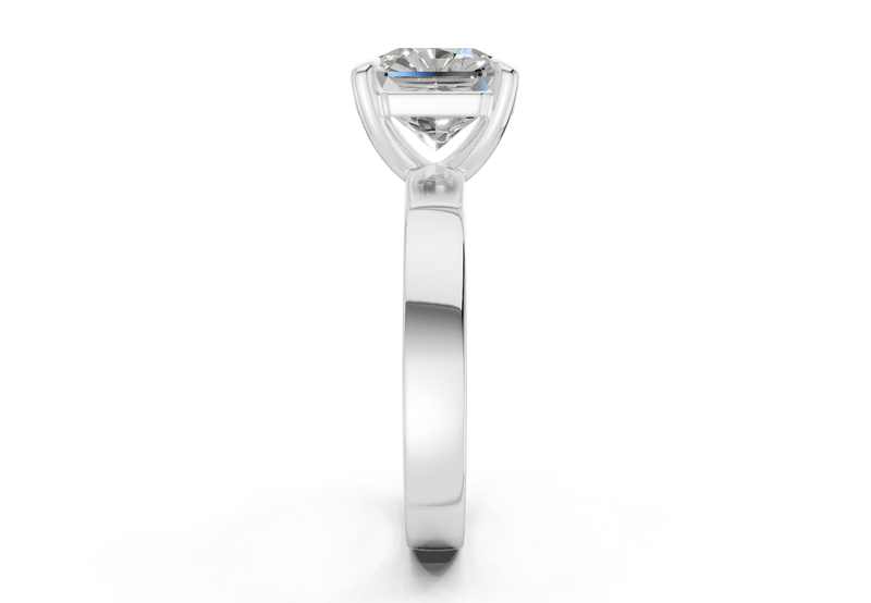 Aspen Diamond Solitaire Radiant Squareuare Cut 3mm Engagement Ring - Ring Premier
