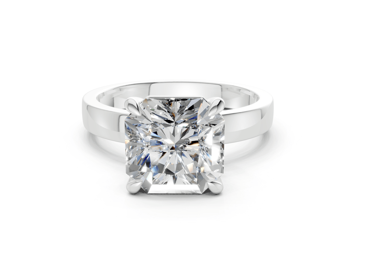 Aspen Diamond Solitaire Radiant Squareuare Cut 3mm Engagement Ring