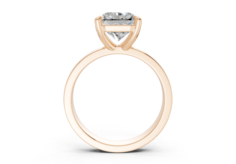 Aspen Diamond Solitaire Radiant Squareuare Cut 3mm Engagement Ring - Ring Premier