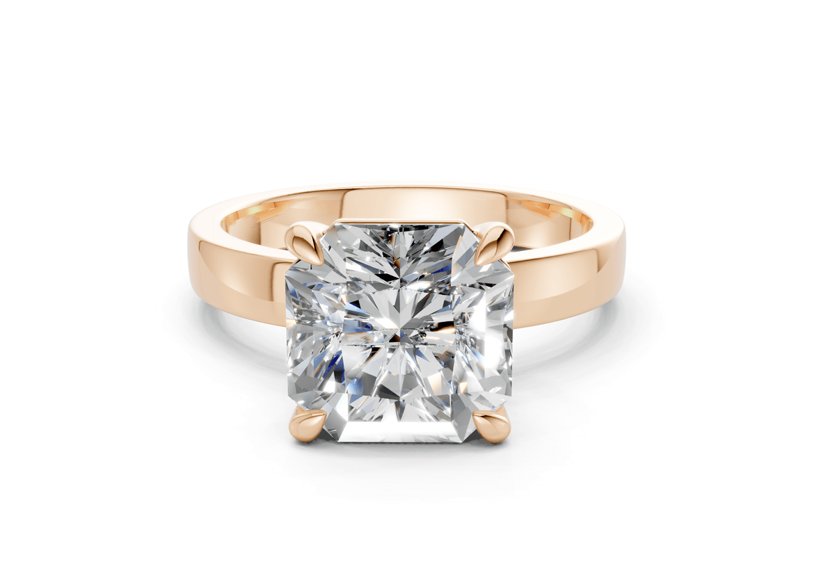 Aspen Diamond Solitaire Radiant Squareuare Cut 3mm Engagement Ring