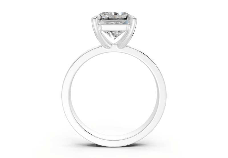 Aspen Diamond Solitaire Radiant Squareuare Cut 3mm Engagement Ring - Ring Premier