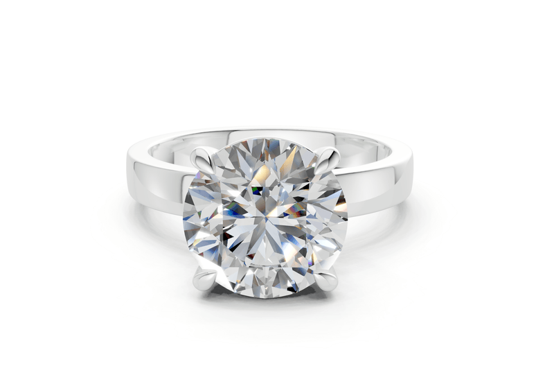 Aspen Diamond Solitaire Round Cut 3mm Engagement Ring - Ring Premier