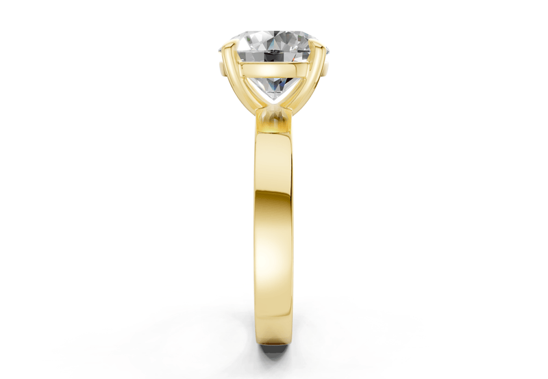 Aspen Diamond Solitaire Round Cut 3mm Engagement Ring - Ring Premier