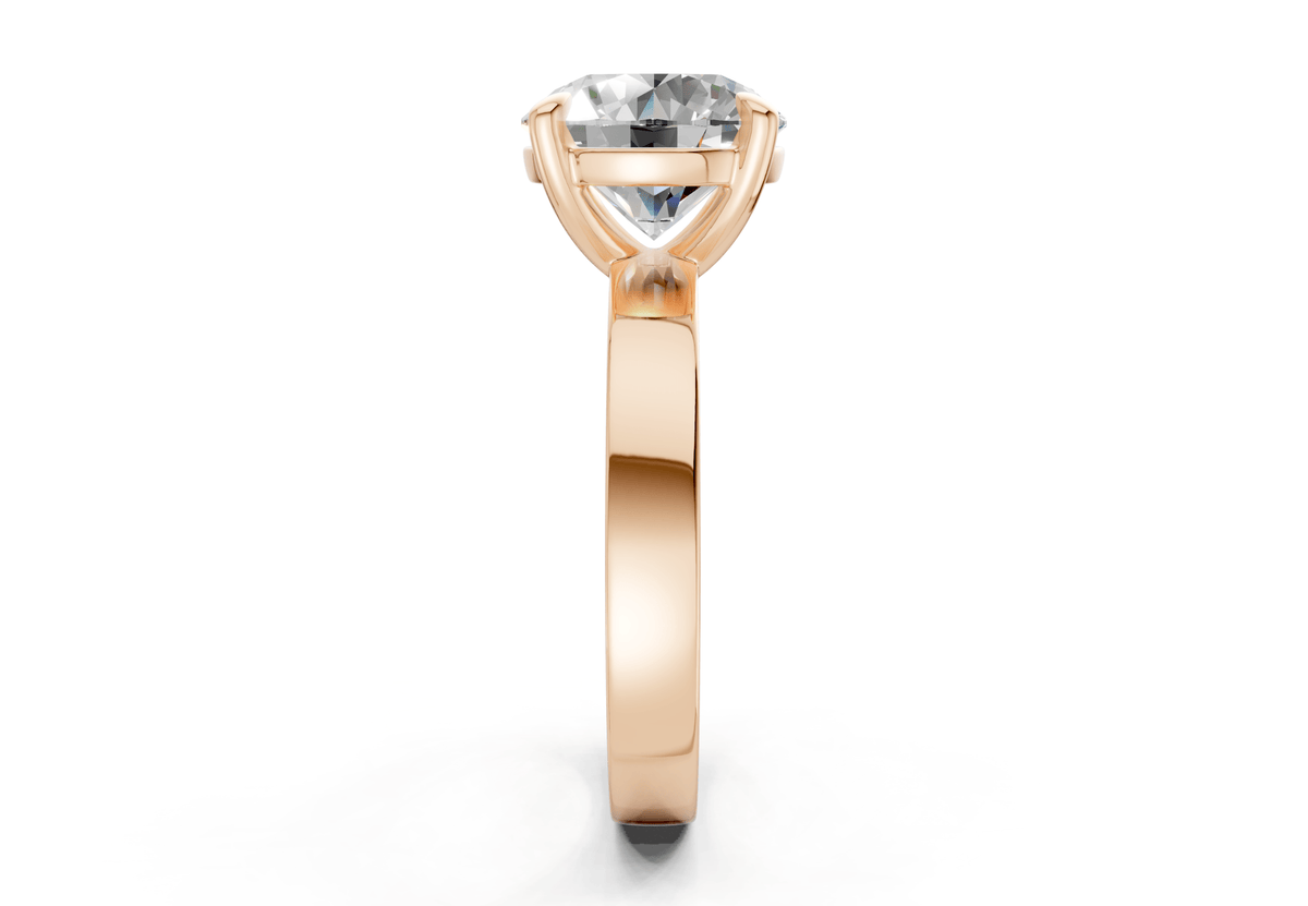 Aspen Diamond Solitaire Round Cut 3mm Engagement Ring