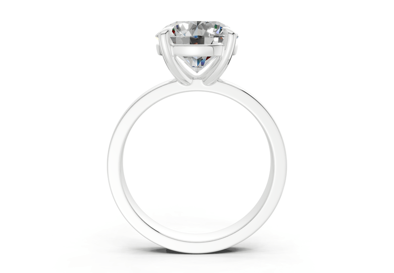 Aspen Diamond Solitaire Round Cut 3mm Engagement Ring - Ring Premier