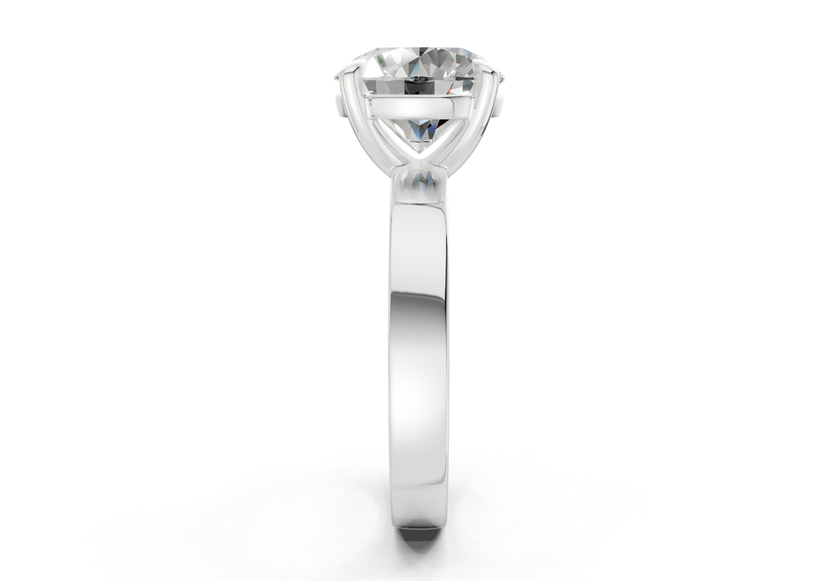 Aspen Diamond Solitaire Round Cut 3mm Engagement Ring