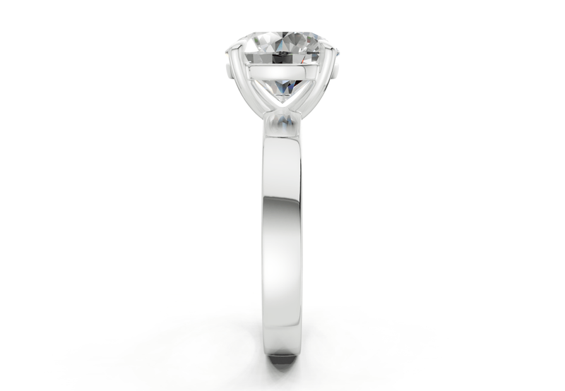 Aspen Diamond Solitaire Round Cut 3mm Engagement Ring - Ring Premier