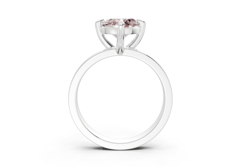 Aspen Pink Diamond Solitaire Marquise Cut 3mm Engagement Ring - Ring Premier