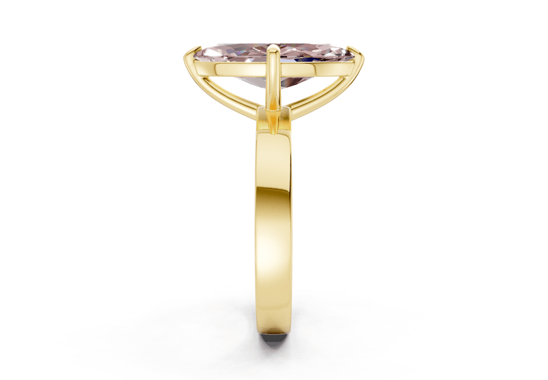 Aspen Pink Diamond Solitaire Marquise Cut 3mm Engagement Ring - Ring Premier