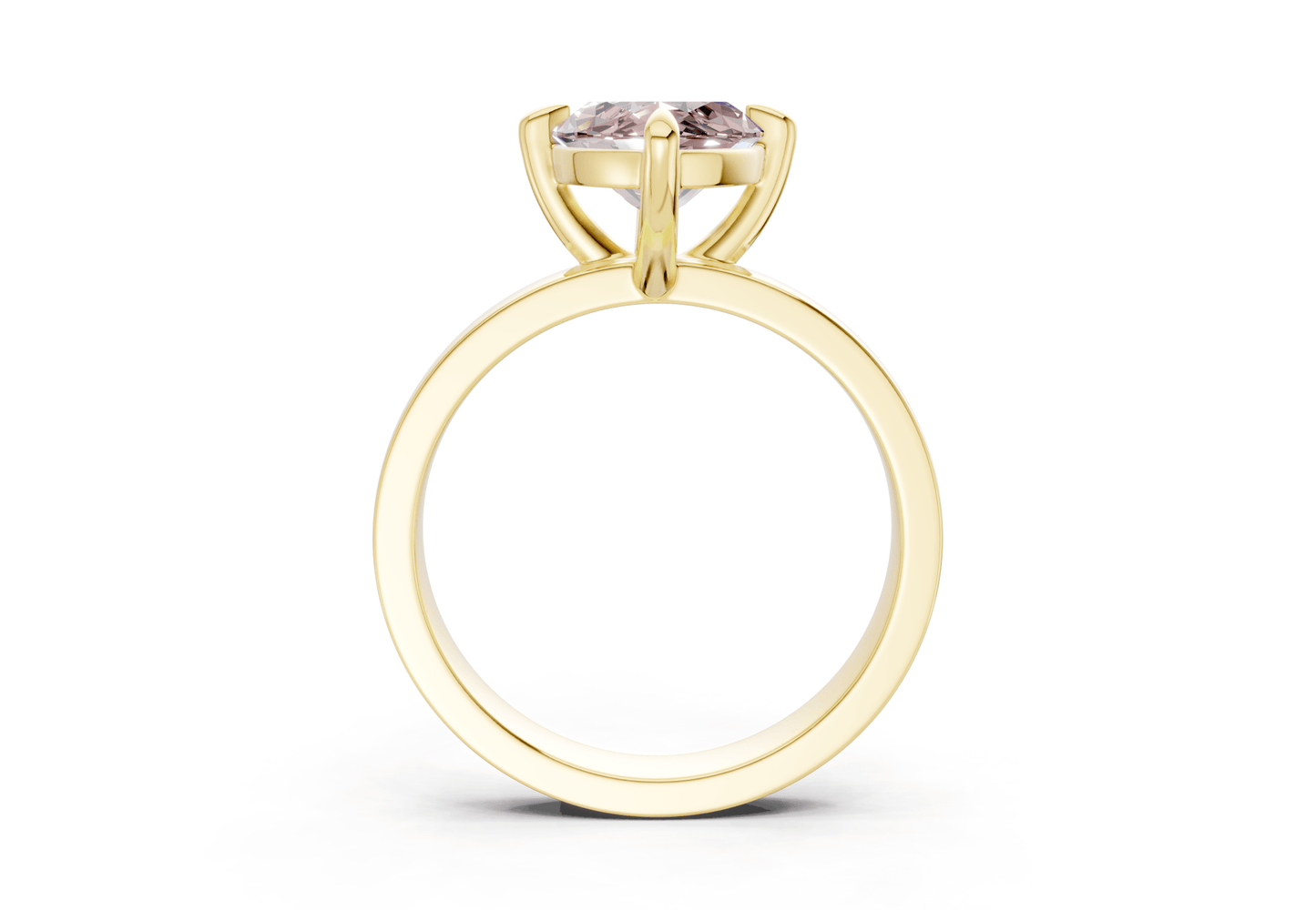 Aspen Pink Diamond Solitaire Marquise Cut 3mm Engagement Ring - Ring Premier