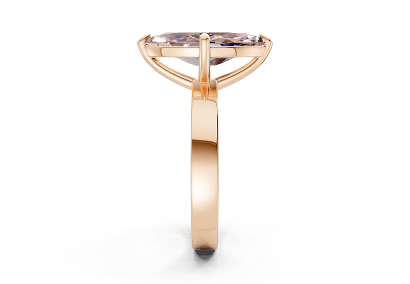 Aspen Pink Diamond Solitaire Marquise Cut 3mm Engagement Ring - Ring Premier