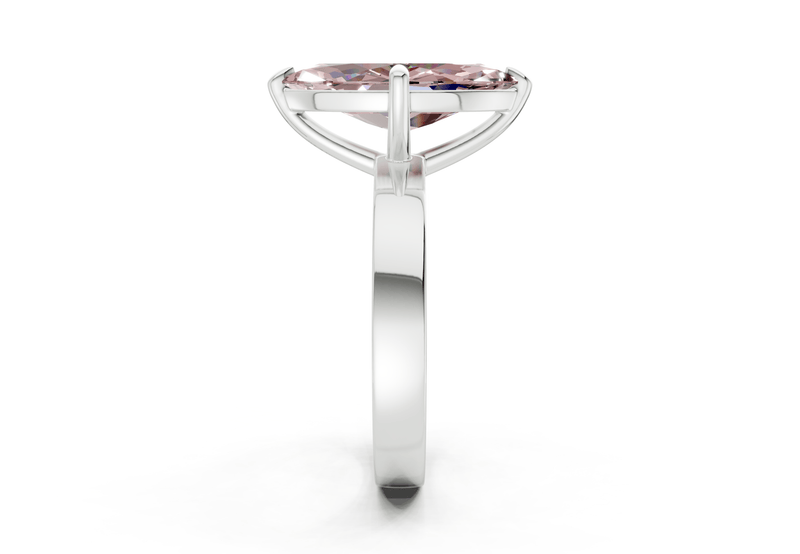 Aspen Pink Diamond Solitaire Marquise Cut 3mm Engagement Ring - Ring Premier