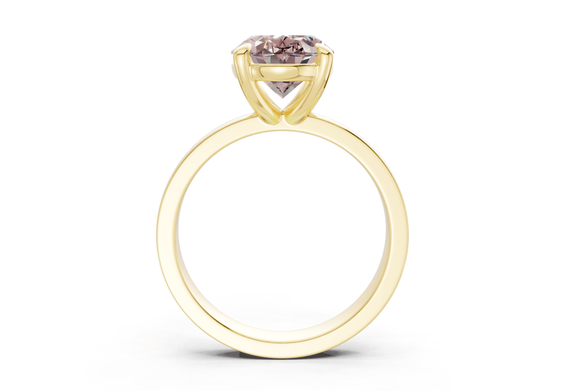 Aspen Pink Diamond Solitaire Oval Cut 3mm Engagement Ring