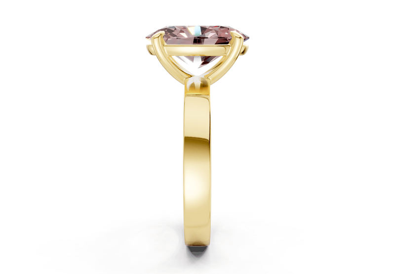 Aspen Pink Diamond Solitaire Oval Cut 3mm Engagement Ring - Ring Premier