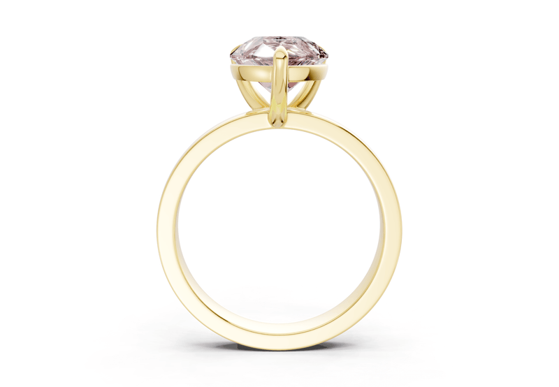Aspen Pink Diamond Solitaire Pear Cut 3mm Engagement Ring