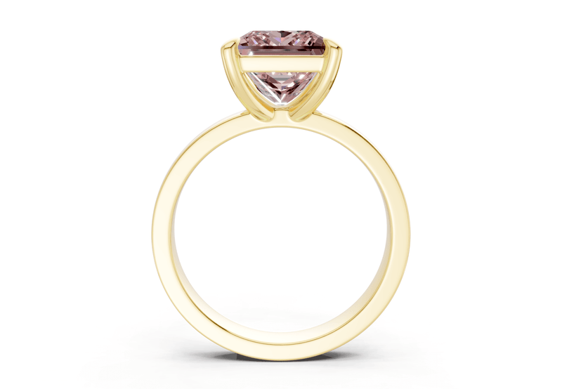 Aspen Pink Diamond Solitaire Princess Cut 3mm Engagement Ring