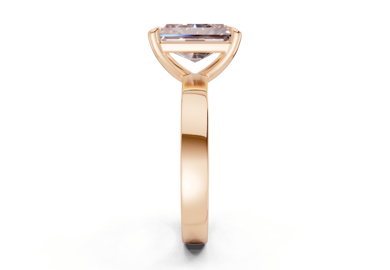 Aspen Pink Diamond Solitaire Radiant Cut 3mm Engagement Ring - Ring Premier