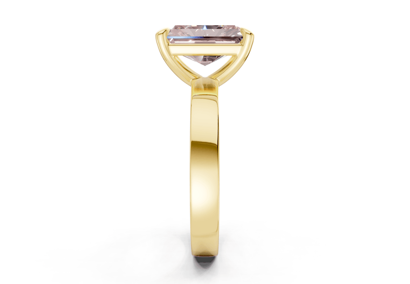 Aspen Pink Diamond Solitaire Radiant Cut 3mm Engagement Ring - Ring Premier