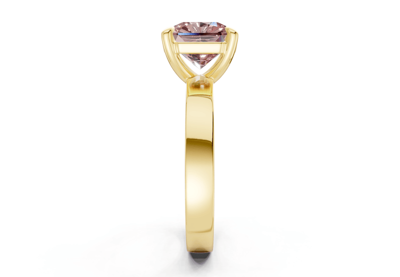 Aspen Pink Diamond Solitaire Radiant Squareuare Cut 3mm Engagement Ring - Ring Premier