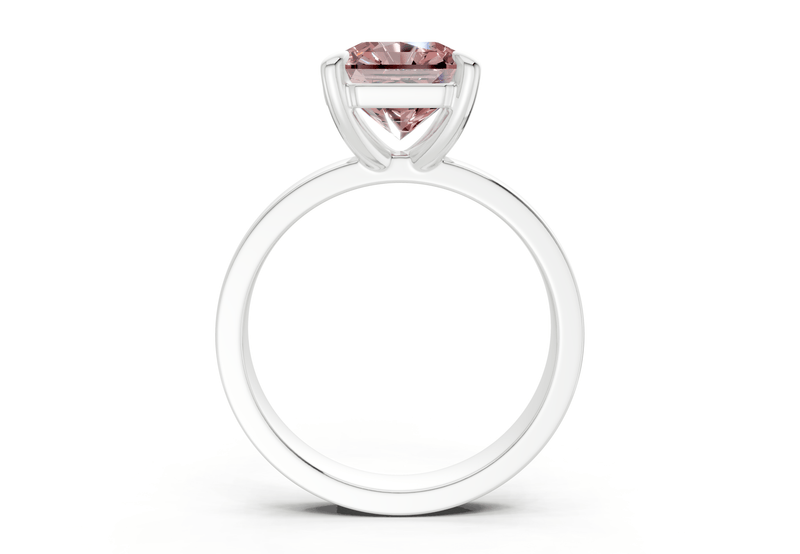 Aspen Pink Diamond Solitaire Radiant Squareuare Cut 3mm Engagement Ring - Ring Premier