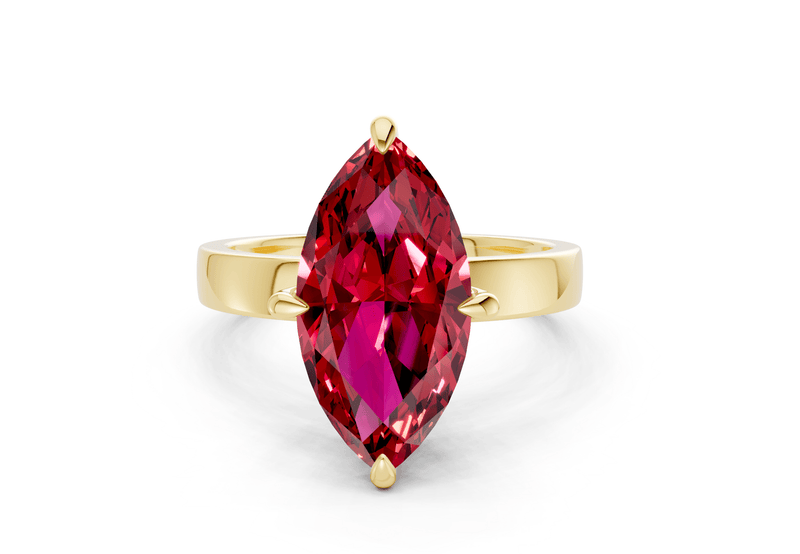 Aspen Ruby Gemstone Solitaire Marquise Cut 3mm Engagement Ring