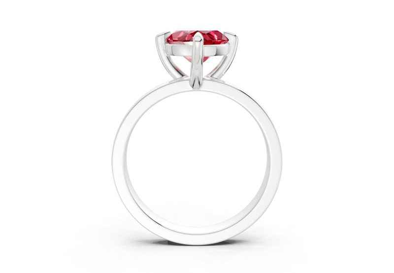 Aspen Ruby Gemstone Solitaire Marquise Cut 3mm Engagement Ring - Ring Premier