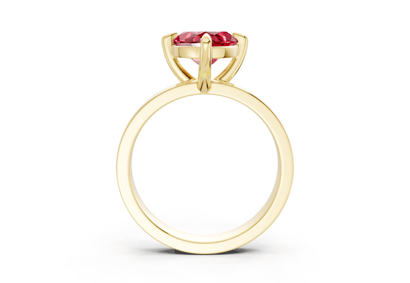 Aspen Ruby Gemstone Solitaire Marquise Cut 3mm Engagement Ring