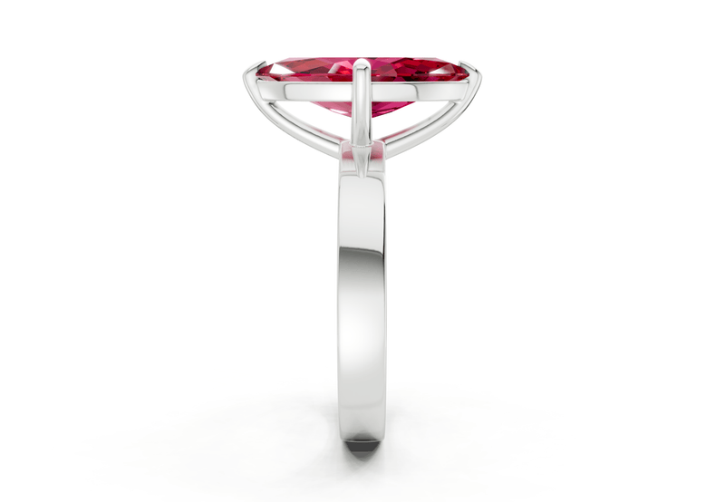 Aspen Ruby Gemstone Solitaire Marquise Cut 3mm Engagement Ring - Ring Premier