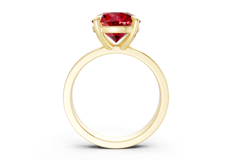 Aspen Ruby Gemstone Solitaire Round Cut 3mm Engagement Ring
