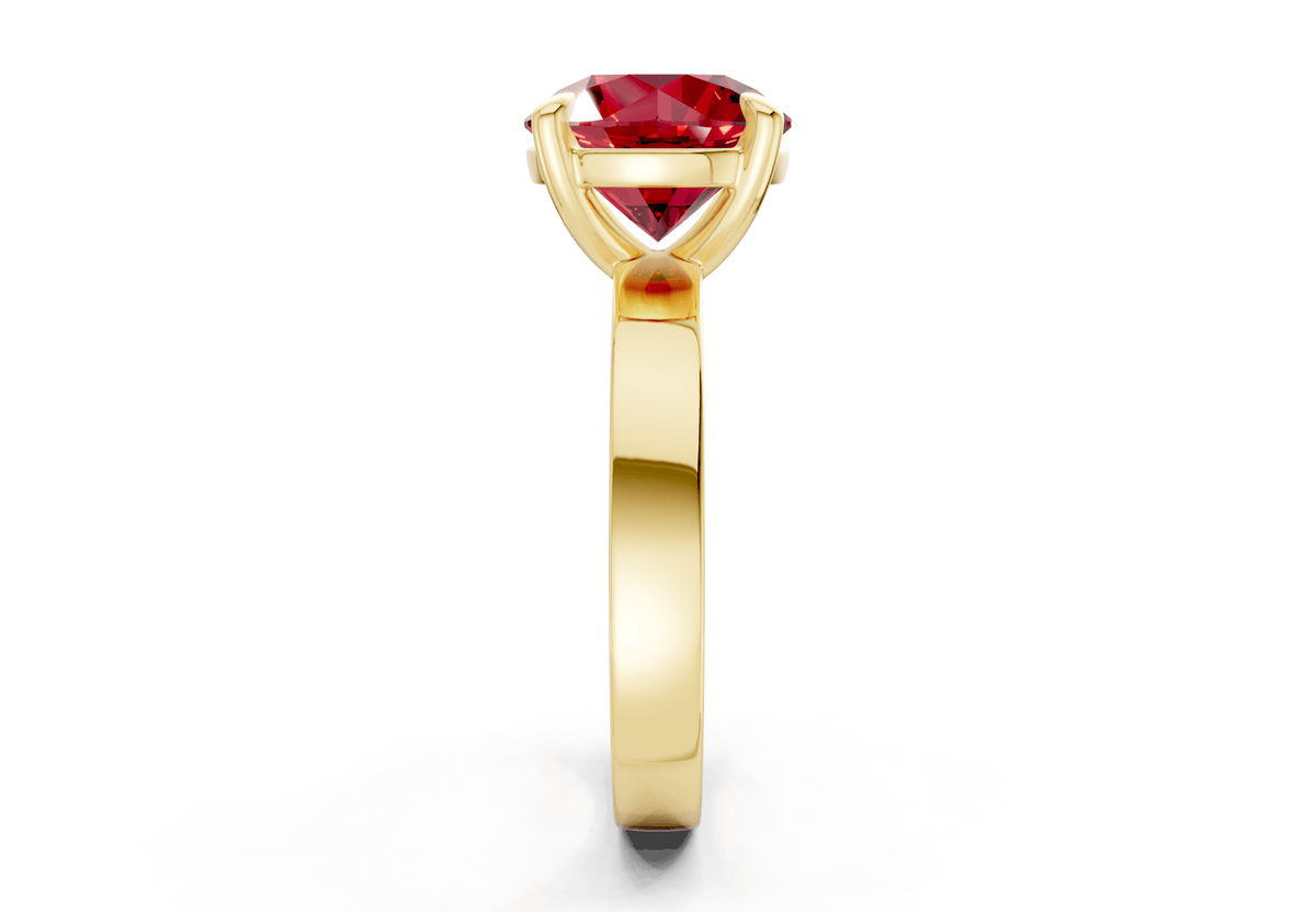 Aspen Ruby Gemstone Solitaire Round Cut 3mm Engagement Ring