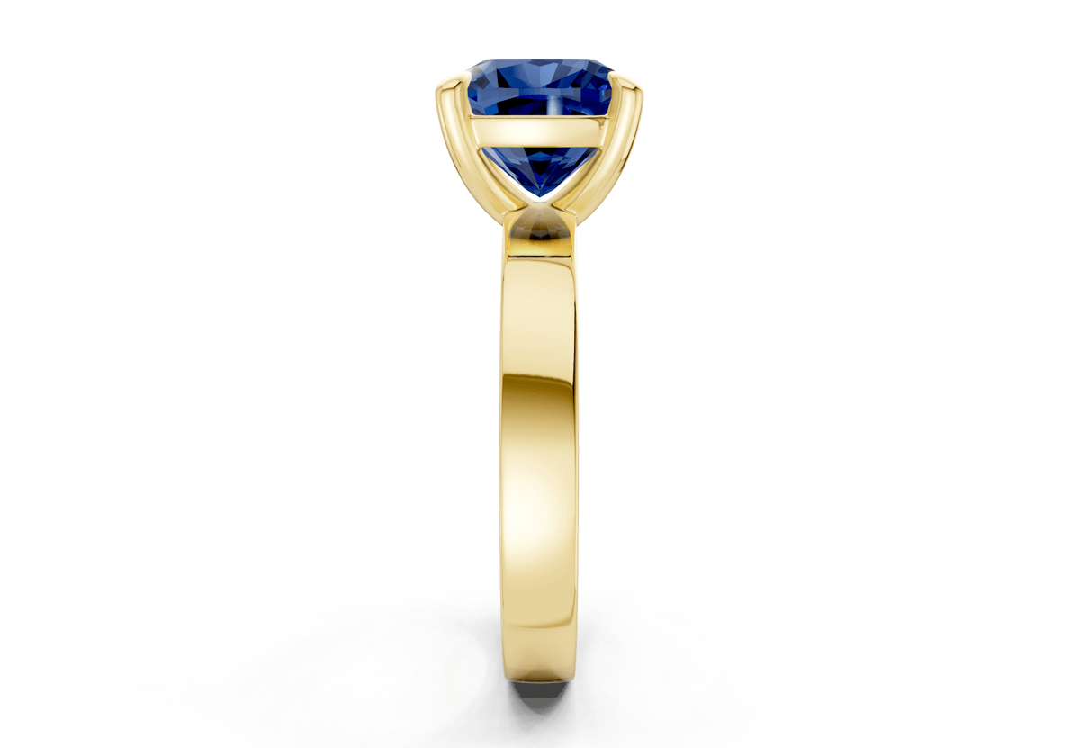 Aspen Sapphire Gemstone Solitaire Cushion Squareuare Cut 3mm Engagement Ring