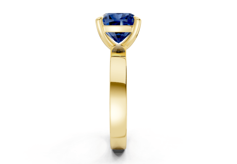 Aspen Sapphire Gemstone Solitaire Cushion Squareuare Cut 3mm Engagement Ring - Ring Premier
