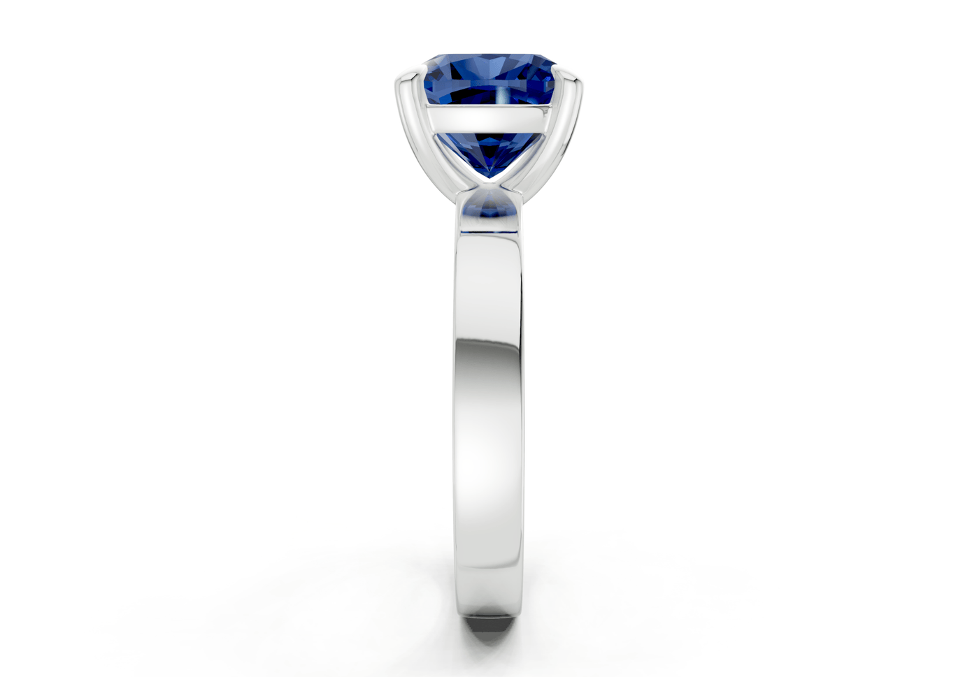 Aspen Sapphire Gemstone Solitaire Cushion Squareuare Cut 3mm Engagement Ring