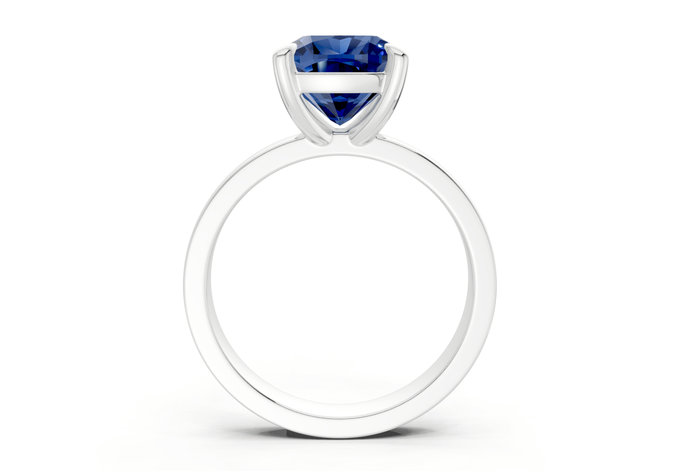 Aspen Sapphire Gemstone Solitaire Cushion Squareuare Cut 3mm Engagement Ring