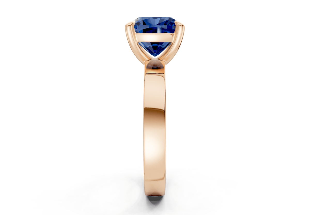 Aspen Sapphire Gemstone Solitaire Cushion Squareuare Cut 3mm Engagement Ring