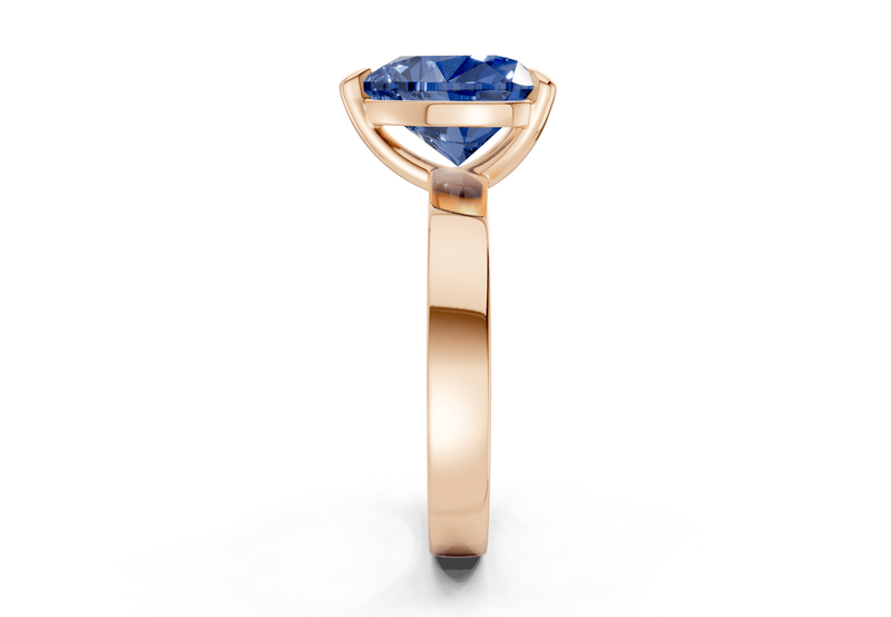 Aspen Sapphire Gemstone Solitaire Heart Cut 3mm Engagement Ring - Ring Premier