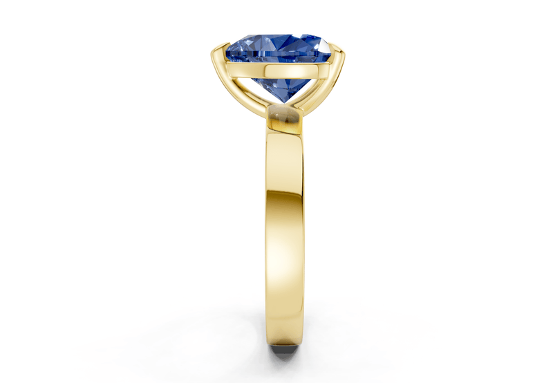 Aspen Sapphire Gemstone Solitaire Heart Cut 3mm Engagement Ring - Ring Premier